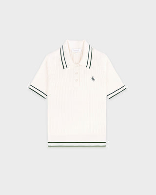 SRC Mini Cable Polo - Ecru/Forest
