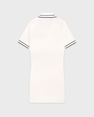 Signature Logo Mini Cable Dress - Ecru/Navy