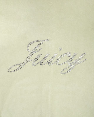 Juicy Script Velour Zip Hoodie - Sage