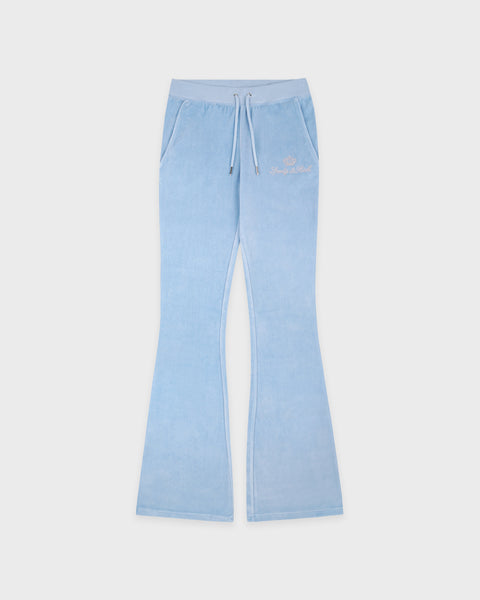 Juicy Script Velour Sweatpant - Sky Blue