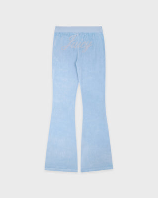 Juicy Script Velour Sweatpant - Sky Blue