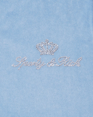 Juicy Script Velour Sweatpant - Sky Blue