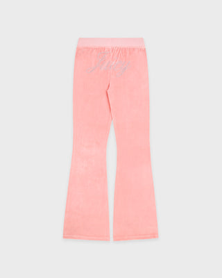 Juicy Script Velour Sweatpant - Rose