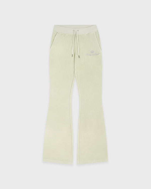 Juicy Script Velour Sweatpant - Sage