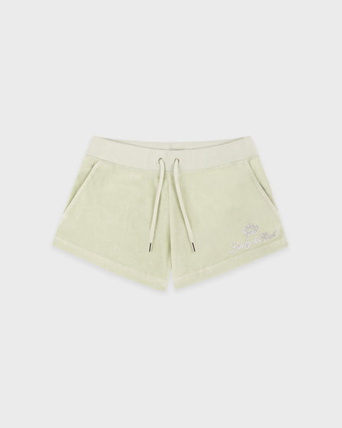 Juicy Script Velour Short - Sage