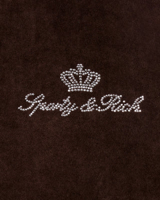 Juicy Script Velour Short - Chocolate