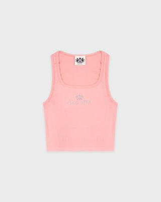 Juicy Crown Ribbed Tank - Rose