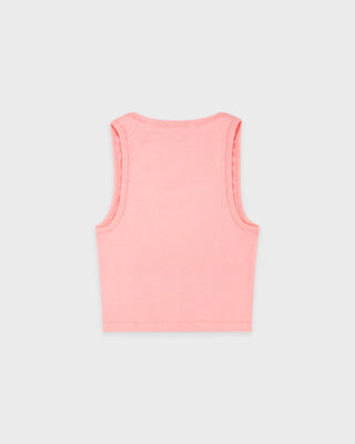 Juicy Crown Ribbed Tank - Rose