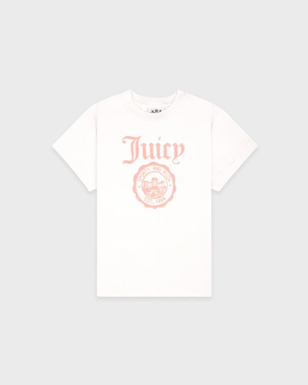 Juicy Emblem Essentials Tee - White/Rose