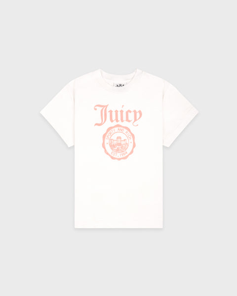 Juicy Emblem Essentials Tee - White/Rose