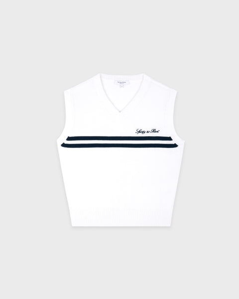 Signature Logo Knitted Vest - White