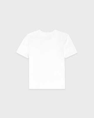Signature Logo Ribbed Baby Tee - White