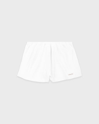 Signature Logo Ribbed House Short - White/Black