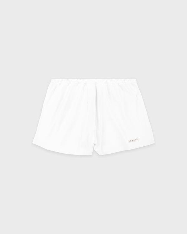 Signature Logo Ribbed House Short - White/Black