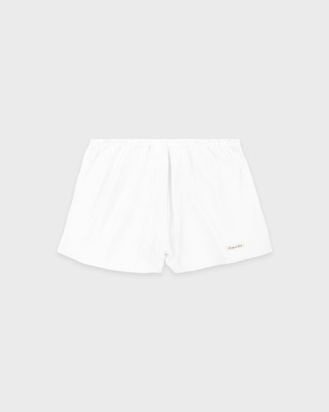 Signature Logo Ribbed House Short - White/Black