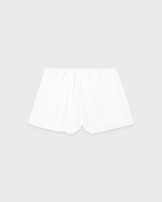 Signature Logo Ribbed House Short - White/Black