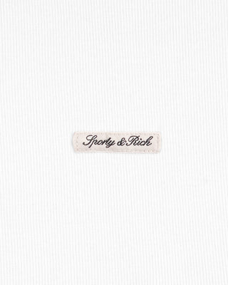 Signature Logo Ribbed House Short - White/Black