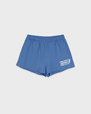 USA Wellness Club Disco Short - Dusty Blue/White