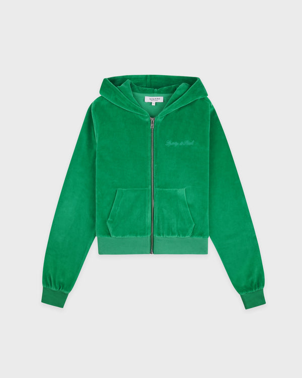 Signature Logo Krystal Zip Hoodie - Kelly/Crystal