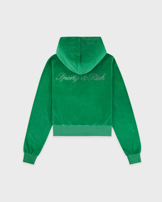 Signature Logo Krystal Zip Hoodie - Kelly/Crystal