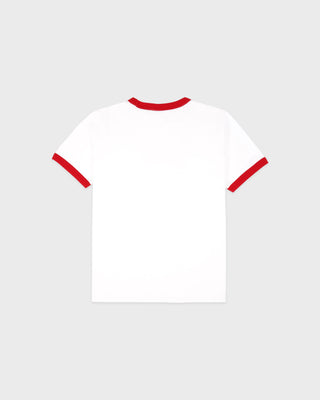 Bold Health Soft Ringer Tee - White/Red
