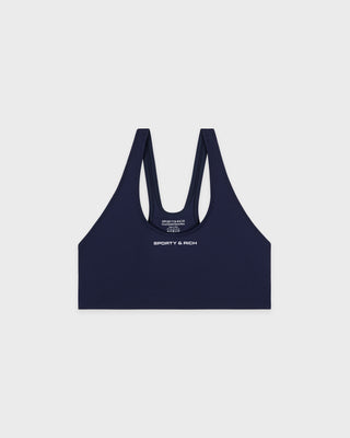 Bold Logo Sports Bra - Dark Navy/White
