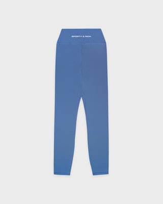Bold Logo Legging - Dusty Blue/White