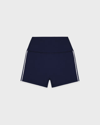 Bold Logo Mini Biker Short - Dark Navy/White