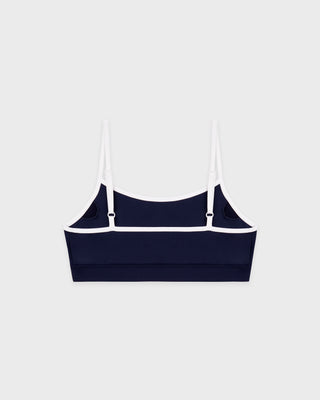 Bold Logo Athletic Bra - Dark Navy/White
