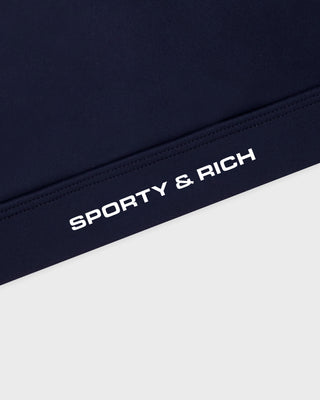 Bold Logo Athletic Bra - Dark Navy/White