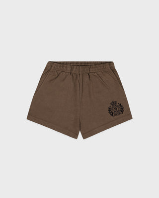 NY Crest Embroidered Disco Short - Sand