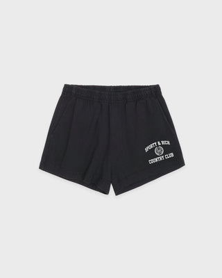 Varsity Crest Disco Short - Carbon