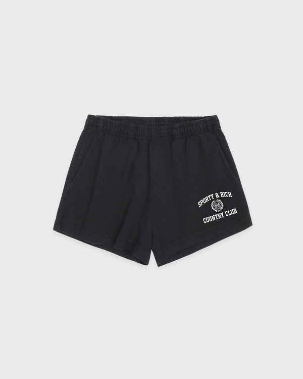 Varsity Crest Disco Short - Carbon