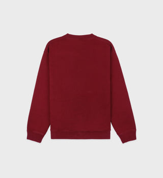 Vendome Crewneck - Merlot/White