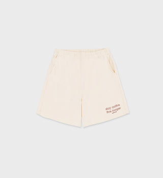 Stay Active Gym Short - Cream/Merlot