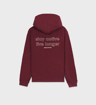 Stay Active Hoodie - Merlot/Cream