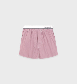 Serif Logo Boxer Short - Red Striped