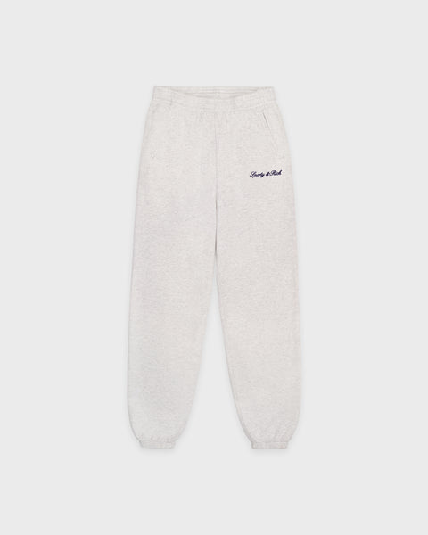 Signature Embroidered Sweatpant - Heather Gray/Navy