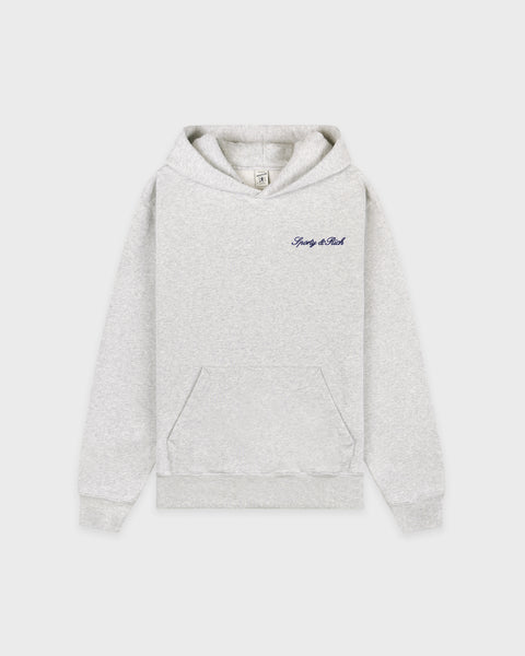 Syracuse Embroidered Hoodie - Heather Gray/Navy – Sporty & Rich