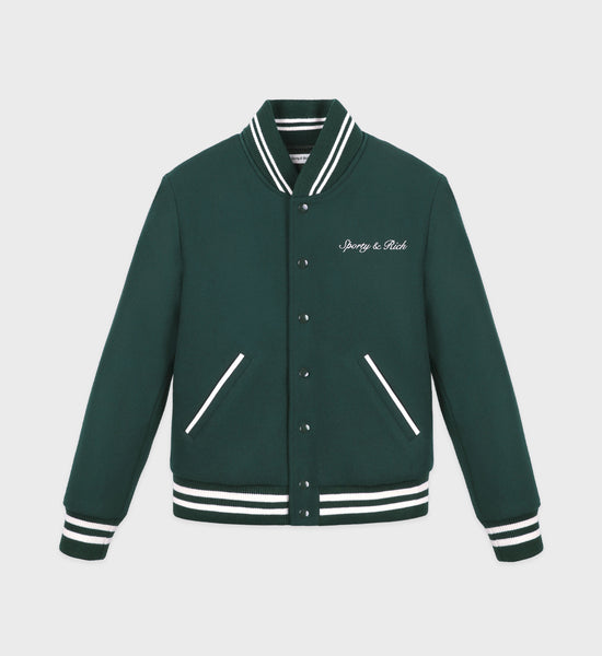 Syracuse Wool Varsity Jacket - Forest