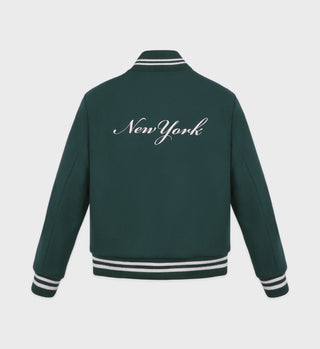 Syracuse Wool Varsity Jacket - Forest