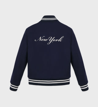 Syracuse Wool Varsity Jacket - Navy