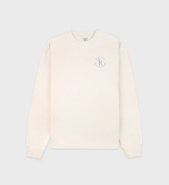 S&R Crewneck - Cream/Sky Blue