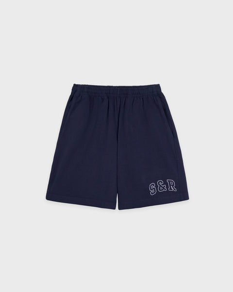 ショートパンツ Sporty & Rich Women's Ivy Shorts SH844AL S&R Ivy Gym Short - Navy/White – Sporty & Rich