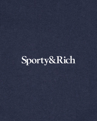 Serif Logo Kids Sweatpant - Light Navy/White