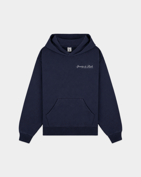 Syracuse Embroidered Hoodie - Navy/White
