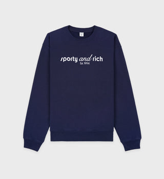 Tank Crewneck - Navy/White