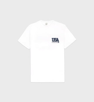 USA T-Shirt - White/Navy