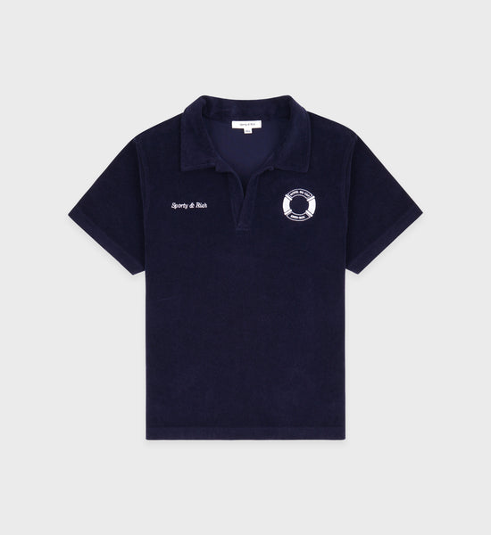 Buoy Terry Polo - Navy/White