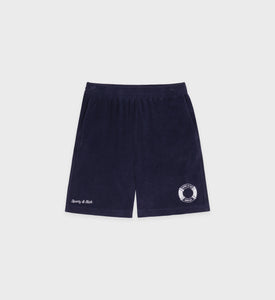 Buoy Terry Gym Short - Navy/White